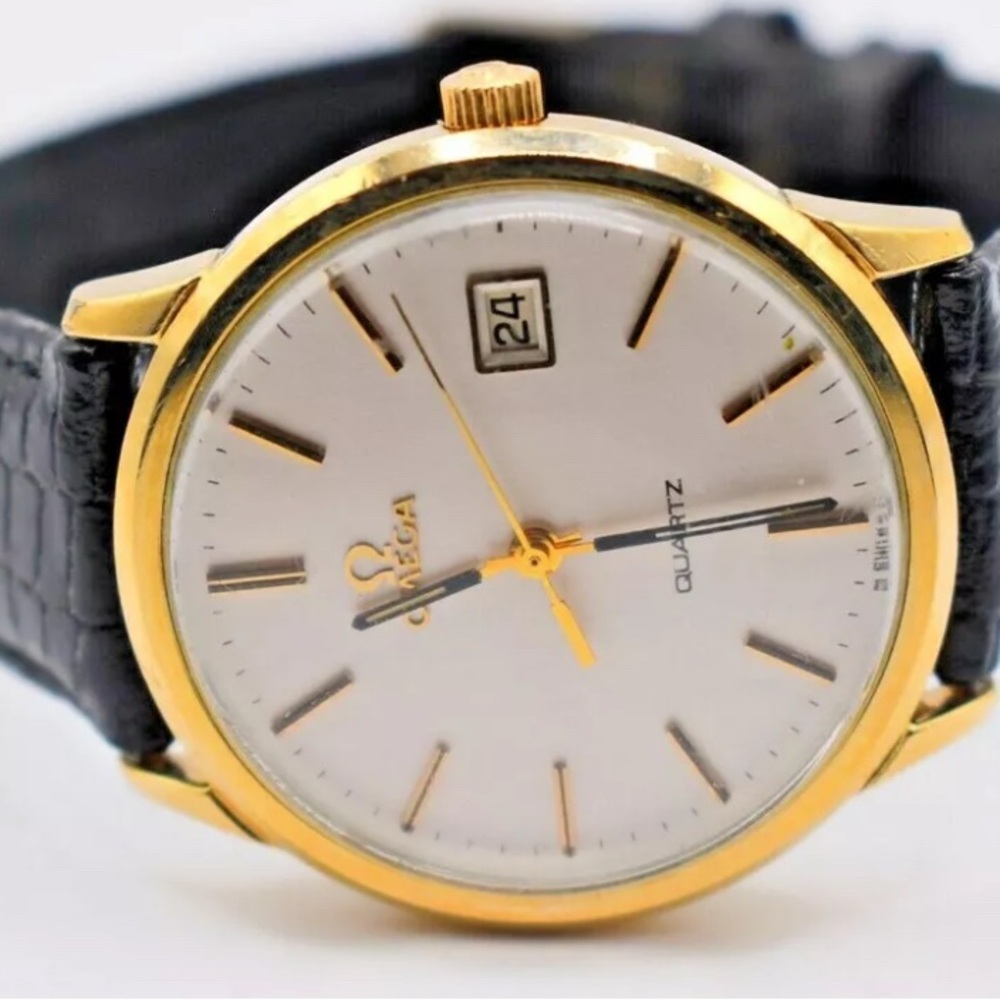 Omega Gold and Black Men's Watch